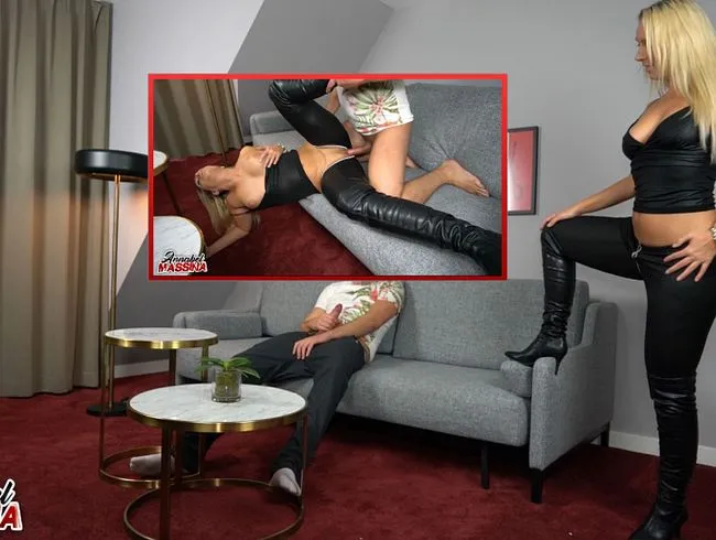 Privatfick Lederschlampe wird gnadenlos zerbumst