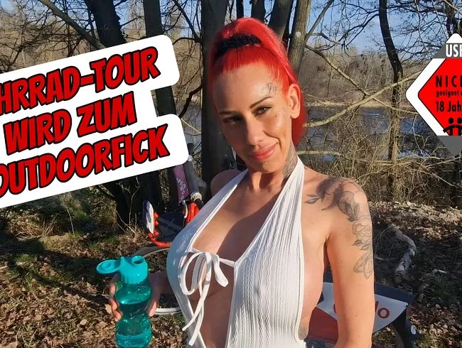 Fahrrad-Tour wird zum Outdoorfick