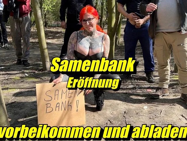Samenbank Eröffnung vorbeikommen und abladen