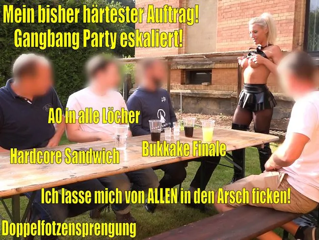 Mein bisher HÄRTESTER Auftrag | Gangbang Bukkake-Anal-Party eskaliert EXTREM!!!