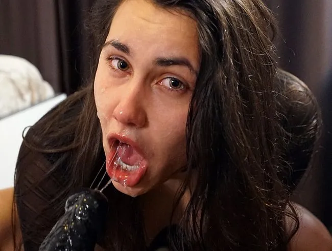 26x6 cm BIG BLACK COCK TOY zerfickt TEENIE-MAUL & FOTZE