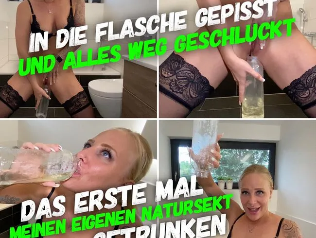 Mein erstes Mal den eigenen NS getrunken | In die Flasche gepisst und alles weg geschluckt