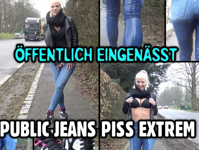 ÖFFENTLICH EINGENÄSST | Public Jeans Piss extrem