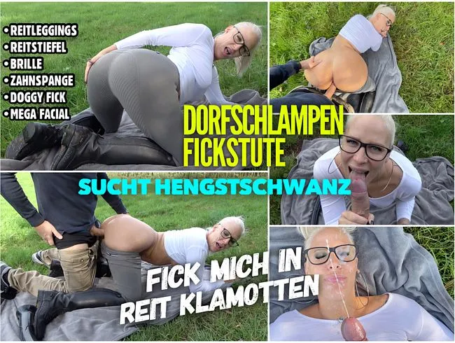 XXL FACIAL für die Dorfschlampe | FICK MICH in Reit Klamotten