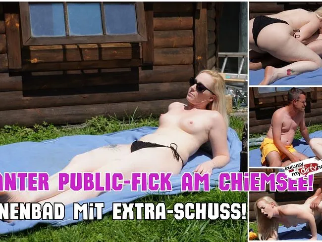 Riskanter PUBLIC-FICK am Chiemsee! Sonnenbad mit EXTRA-Schuss!