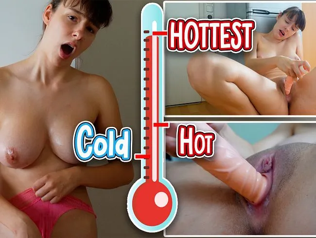 ICH BRAUCH’S HEISS NACH DEM EIS!!Kühlschrank auf, Beine breit, Dildo rein!