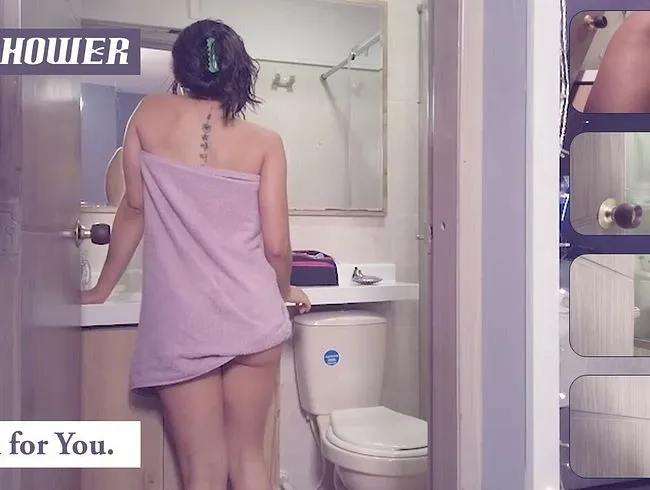 Die Duschtür steht für Sie offen.