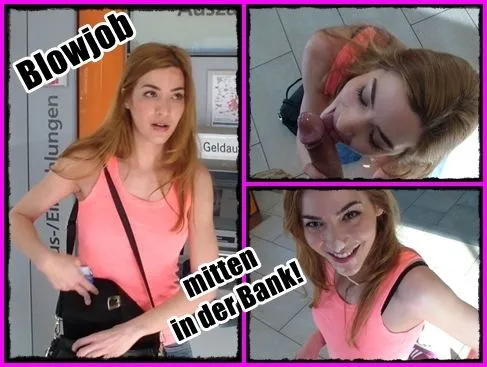 Geldprobleme?! Schwanzlutschen in der Bank!