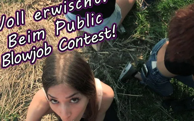 MEGAPANNE!!! Inflagranti beim Public Blowjob Contest erwischt!