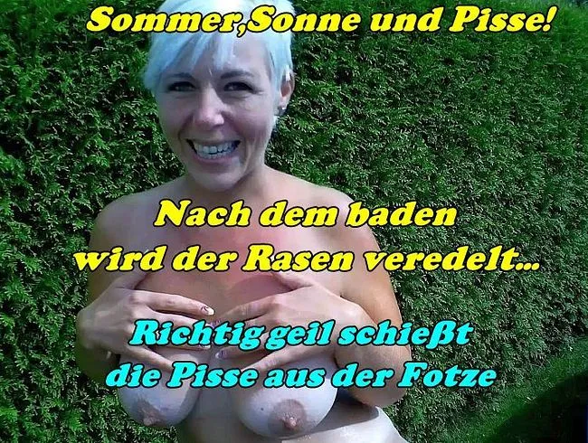 2x geil abgepisst am Pool!