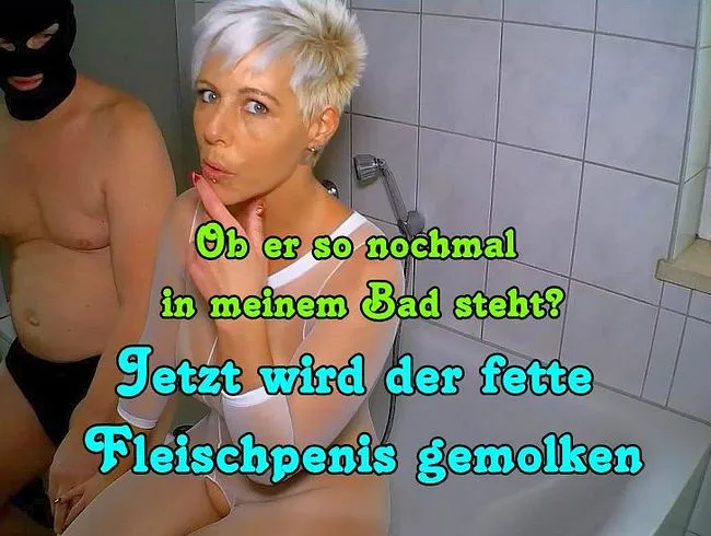 Im Nylon Catsuit den fetten Fleischpenis abgemolken!