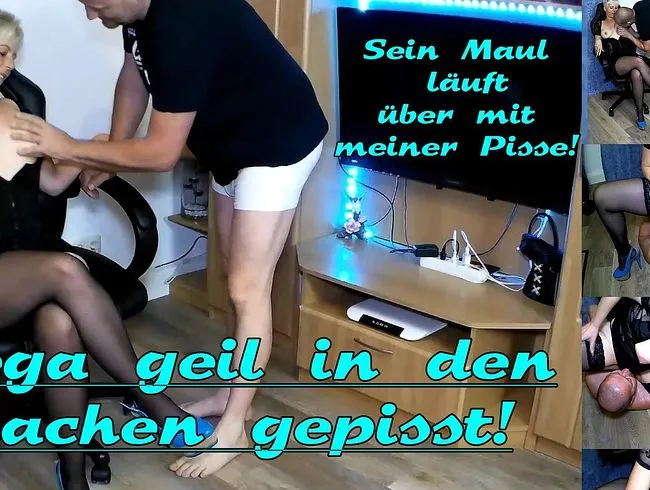 Maul auf! Ich Pisse dir in deinen Rachen