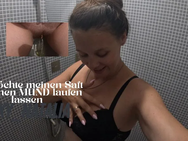 Ich möchte meinen Saft in deinen MUND laufen lassen