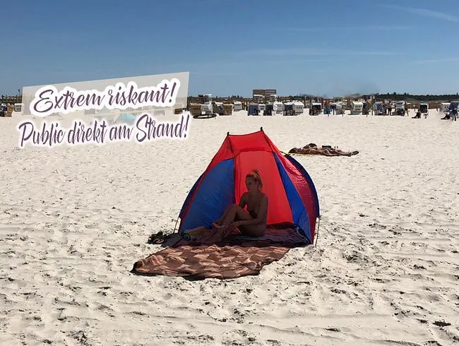 Extrem riskant! Public direkt am Strand!