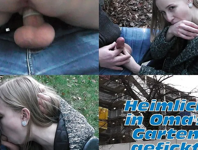 Heimlich im Garten gefickt